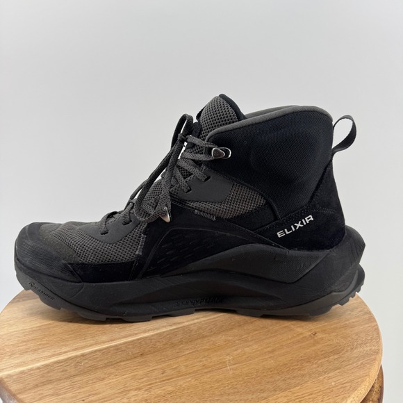 Salomon Elixir Mid Gore-Tex Hiking Trail Boots Black Men's Size 11 Black - Picture 9 of 12